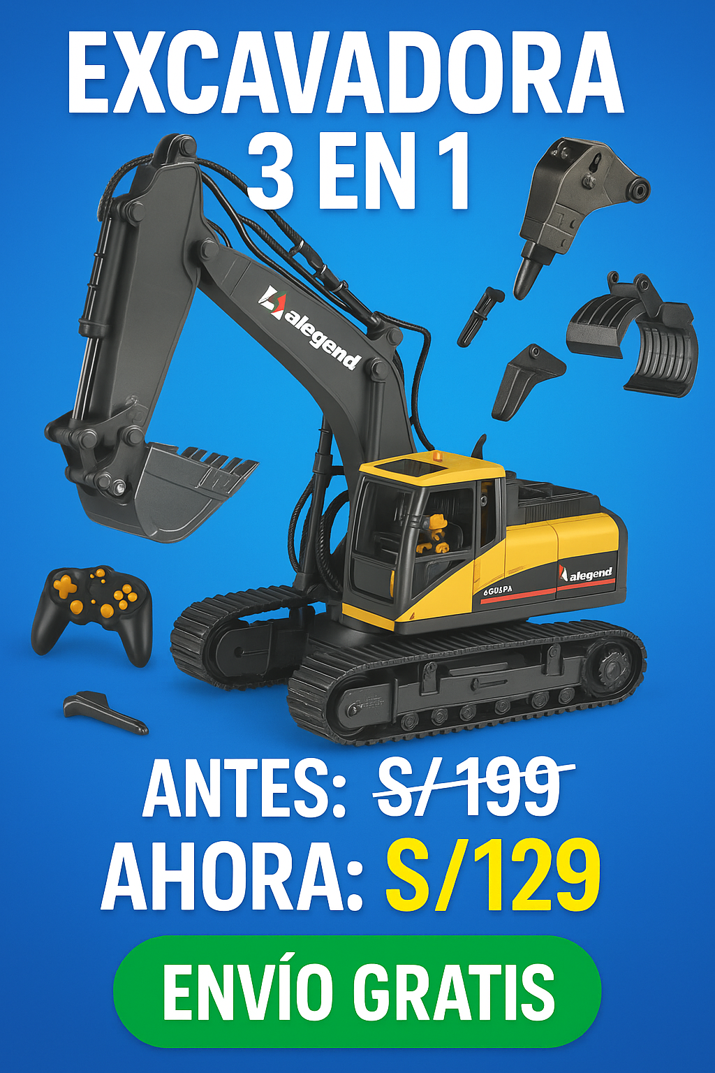 EXCAVADORA MAX 3 EN 1 PRO